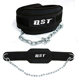 Ceinture de musculation robuste en nylon personnalisée avec néoprène souple et cuir de vachette pour l'haltérophilie et l'entraînement, ceinture de dips grande taille - Product Image 3
