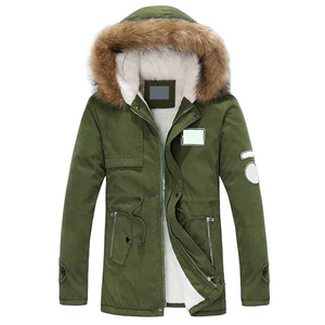 Men's winter parka jacket windproof jacket zipper closure zipper pocket outdoor casual solid thick puffer <b>coat</b> - Product Image 6