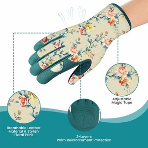 Gants de jardinage en cuir synthétique Amara de qualité supérieure avec logo personnalisé, doux et confortables, résistants à la chaleur, pour la sécurité des mains - Product Image 3