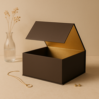 Boîte en carton pliable personnalisée couvercle rabattable carrée gâteau chapeau chaussures rigide magnétique