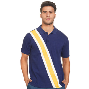 เสื้อโปโลชายลายทางสีตัดกัน ดีไซน์ทันสมัย รับผลิตแบรนด์ส่วนตัว ขายตรง เสื้อยืดโปโลสำหรับผู้ชายและเด็กผู้ชาย - Product Image 3