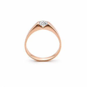 14K Rose Gold <b>Mens</b> Diamond Solitaire <b>Ring</b> Princess Cut Minimalist Classic Band Fine Jewelry Wedding Party Daily Wear Gift High - Product Image 5