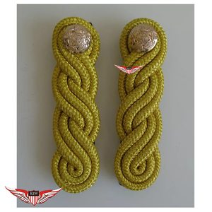 KEW Gold <b>Braided</b> Without Buttons Customizable Luxury Embroidered Epaulettes Silk Thread Eco-Friendly Vintage <b>Accessory</b> - Product Image 1