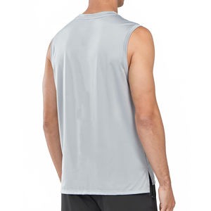 Camiseta sin Mangas para Hombre, Estilo Musculoso, Color Sólido, Diseño Único, Corte Casual, Alta Calidad - Product Image 2