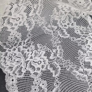Romantic Floral Stretch <b>Lace</b> 23cm Lightweight Nylon Spandex <b>Elastic</b> Warp Knit Wedding Underwear Dress Premium Korean Quality - Product Image 1