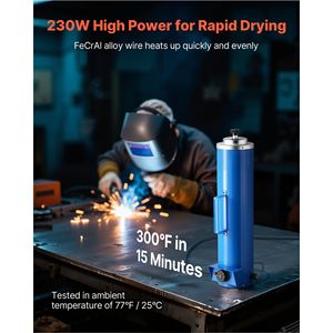 Four de séchage d'électrodes portable, capacité 10 lb, 230W, 120V, réglable de 86 à 302°F, pour baguettes de soudage et fournitures de soudure - Product Image 2