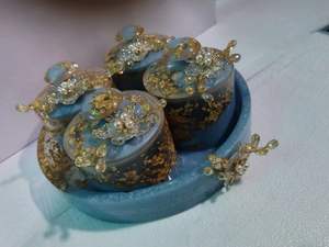 Pot en résine fait main de qualité supérieure avec couvercle pour bonbons, bijoux, rangement de cuisine, cosmétiques, fabrication de bougies et décoration intérieure - Product Image 6