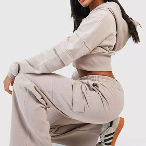 Ensemble de survêtement color block pour femme, manches longues, fermeture éclair, jogging sportif, respirant, polyester et coton, tenue décontractée printemps - Product Image 5
