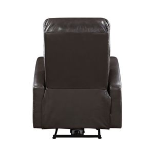 Modern Contemporary Power Motion <b>Recliner</b> 1pc Brown Faux Leather Upholstered Chair Power Reclining Chair - Product Image 6