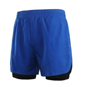 Men's 2-in-1 Running Shorts Quick Dry Breathable Mesh Lining Elastic Waist Drawstring Sports Shorts for Gym Jogging - Product Image 5