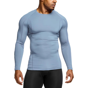 Rashguard de haute qualité pour hommes MMA BJJ, manches longues, logo personnalisé imprimé, uni, Jiu Jitsu, fitness, protection UV, rashguard de natation - Product Image 5