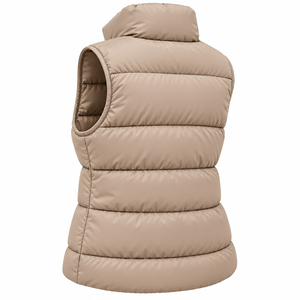 Custom <b>Women</b> Puffer <b>Vest</b> Sleeveless Winter Jacket Padded Bodywarmer Stand Collar Solid Color Custom <b>Womens</b> Puffer Waistcoat - Product Image 4