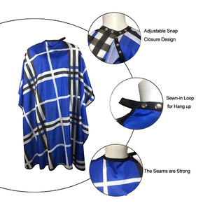 Cape de Barbier Professionnelle Haut de Gamme pour Salon, Imperméable en Polyester, Personnalisable par Sublimation, Fermeture à Boutons Pression - Product Image 6