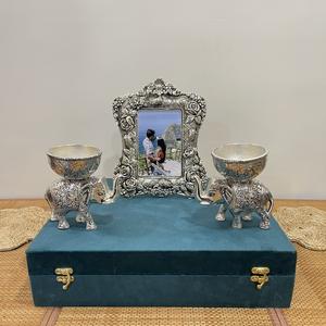 Invitation plaquée argent / Cadeau de Thanksgiving avec emballage de boîte cadeau haut de gamme (007) - Product Image 1