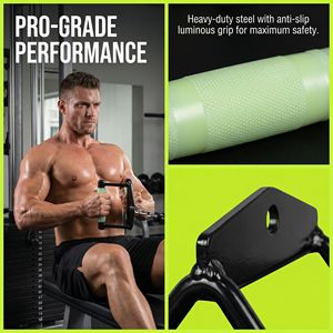 Piattaforma Industriale per T-Bar Row a V in Acciaio al Carbonio Solido Verniciato a Polvere Nera per Attrezzature da Palestra - Product Image 4