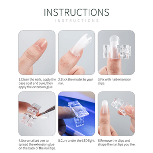 10 pièces bricolage Extension ongles conseils Clip construction rapide Poly constructeur Gel pince Clips ongles fournitures - Product Image 5