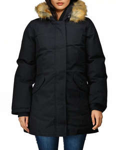 Veste parka longue matelassée à capuche et fermeture éclair pour femme, imperméable, respirante, écologique, hiver - Product Image 6