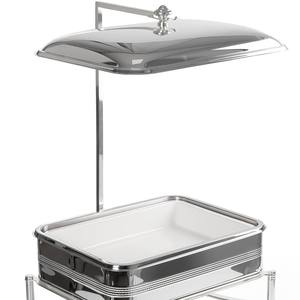 Rectangular Stainless Steel Chafing Dish Luxury Hanging Lid <b>Buffet</b> <b>Food</b> <b>Warmer</b> Large Capacity <b>Server</b> For Hotel Wedding Catering - Product Image 6