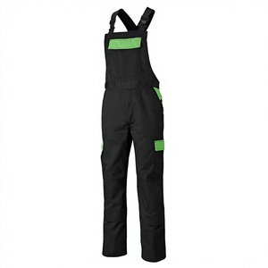 Men's <b>Black</b> Cotton Flame Retardant <b>Work</b> Coverall Yellow Accents Silk Screen Printed Seamless Fusing Outdoor Casual Four Seasons - Product Image 3