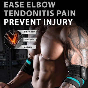 Bandes de soutien coudes rayées personnalisées pour la musculation, faible MOQ, protecteurs articulaires élastiques robustes – Fournisseur - Product Image 3