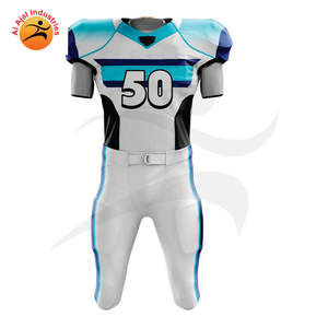 Uniforme de Fútbol Americano Personalizado al por Mayor para Equipos, Sublimado, Transpirable, de Malla Corta, para Práctica, Servicio OEM ODM - Product Image 2