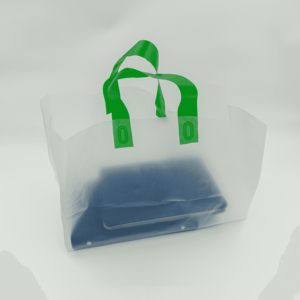 Sac à provisions en plastique à boucle souple personnalisé durable résistant à la déchirure élégant design attrayant vente en gros directe d'usine du Vietnam - Product Image 1