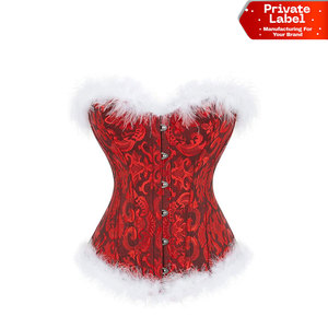 Exquisite Brocade Fabric Women Corset Set Vintage Hourglass Shaper Victorian Jacquard Lace-<b>Up</b> Women Core Set Overbust Clubwear - Product Image 1