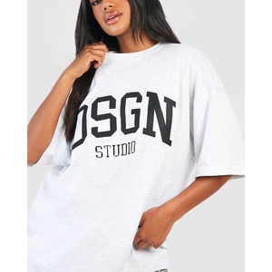 T-shirt personnalisé pour femme, impression sérigraphique, mode estivale, streetwear, décontracté, respirant, 100% coton, manches courtes, couleur personnalisable - Product Image 6