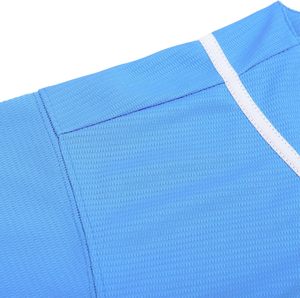 Dehaner Maillot de baseball à manches courtes boutonné, chemise décontractée couleur unie, style sportif, vêtement d'été, séchage rapide, polyester - Product Image 6