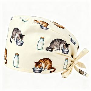 Bonnet de nuit/chémo en satin de soie brillant avec large bande élastique et logo personnalisé pour femme, idéal pour l'allaitement et les uniformes médicaux (vente en gros) - Product Image 4