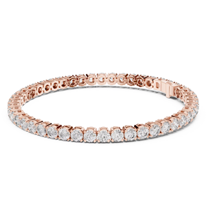 UNIQUE LAB GROWN 7CT CUT DIAMOND Tennis Bracelet <b>Set</b> 18KT Rose Gold Rhodium Plated Third Party Certified Luxury Daily Office - Product Image 1