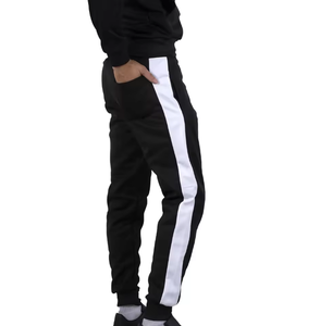 Conjunto Deportivo Informal para Hombre, Sudadera con Capucha y Pantalones Deportivos en Color Negro, con Bloques de Color, Logotipo Personalizado, Dos Piezas, Ropa Urbana - Product Image 2