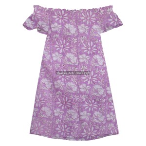 New Soft Hand <b>Block</b> <b>Print</b> Cotton Fabric Wedding Off Shoulder Dress Evening Gown Cotton Fabric 2026 Spring New Dress - Product Image 2