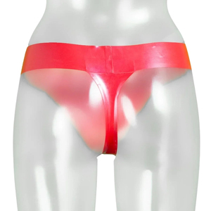 Tanga de Nylon Rojo para Mujer, Cintura Baja, Sólida, Sexy, Ultrafina, Transpirable, Estilo Tejido - Product Image 3