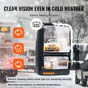 Specchietti Retrovisori Riscaldati Elettricamente con Indicatore di Direzione e Luce Pozzanghera, Coppia Sinistra e Destra per Sistemi di Illuminazione Ford F150 Truck 2004-2014 - Product Image 5