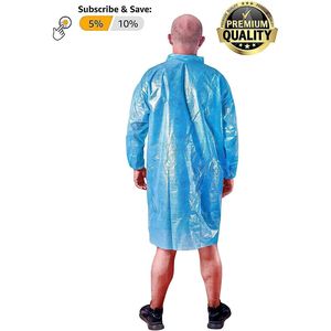 Unisex 30 Pack blu monouso in polipropilene camice da laboratorio 2XL taglia Non tessuto a prova di liquido impermeabile per uomo donna - Product Image 4