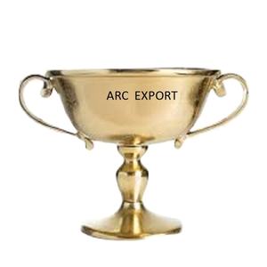 Tazón central de metal dorado con soporte de diseñador, mesa de estilo único de gran tamaño, cuenco decorativo moderno para servir comida en la India - Product Image 1