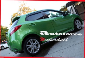 Viseras para Ventanas de Auto HIC, Protectores Contra la Lluvia, Material PMMA, 100% Compatibles con MAZDA 2 5 Puertas Hatchback/Demio (DE) 2007~2014 - Product Image 6