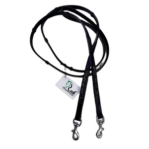 Equipo de equitación occidental de alta calidad, riendas internacionales duraderas de cuero negro, brida de caballo, accesorios de latón cromado negro, caballo - Product Image 1