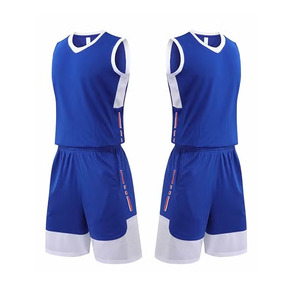 Conjunto de Uniforme de Baloncesto Ekin Impex Azul sin Mangas, Uniforme para Adultos que Absorbe la Humedad, Uniforme de Baloncesto con Estampado Sublimado - Product Image 2