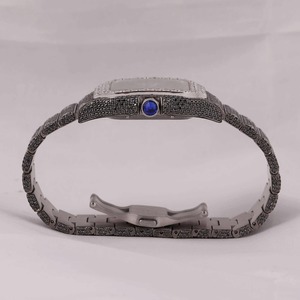 Montre de luxe en acier inoxydable avec cristal saphir, 41 mm, date automatique, style vintage hip-hop, mouvement à quartz, pour hommes et femmes, Inde - Product Image 2