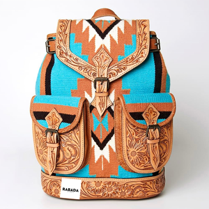 Western Hand Tooled Mochilas escolares Unisex Multi Usos Mochila de alta calidad Productos a granel al por mayor Nueva mochila de cuero de vaca con estilo - Product Image 1