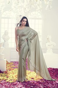 Los actores famosos de Malaika Arora usan la nueva secuencia de cordón de tendencia, ropa de fiesta de trabajo, Sari de moda con blusa elegante - Product Image 2