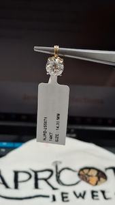2CT Round Lab Grown Diamond Necklace | 14K White Gold Solitaire Pendant - Product Image 5