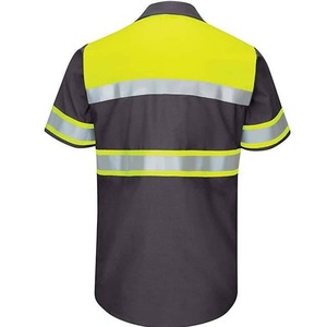 Chemise de travail haute visibilité respirante à manches longues en coton pour mécanicien, soudeur, travailleur, personnalisable, réfléchissante, unisexe, vêtements de travail haute visibilité - Product Image 3