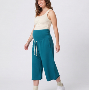 450gsm Cotton Fleece Nursing Sweat <b>Shorts</b> Women Pregnancy Maternity Sweat <b>Shorts</b> <b>Ladies</b> High Quality Maternity Sweat <b>Long</b> <b>Shorts</b> - Product Image 4