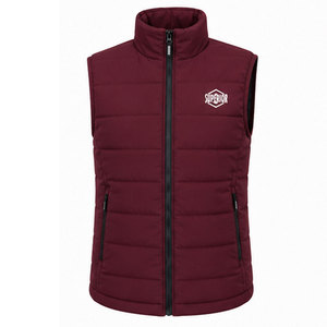 Gilet d'hiver sans manches pour homme personnalisé, léger, doux, isolé thermiquement, avec col montant, pour les sports décontractés, la randonnée, le camping - Product Image 1