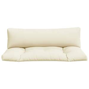 Lot de 2 coussins d'extérieur crème 100 % polyester 43,3 x 22,8 x 3,9 pouces pour palette - Product Image 4