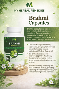 แคปซูลสารสกัดจากพืชธรรมชาติ BRAHMI CAPS ผสมผสานส่วนผสมจากพืชบราห์มีในบรรจุภัณฑ์ขวดดีไซน์ทันสมัย - Product Image 4