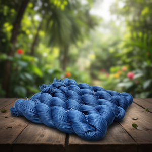 Fancy 100% <b>Linen</b> Sportweight <b>Yarn</b> 2 Ply Peacock Blue 300m 100g Wet Spun Flax Knitting Crochet Wholesale India - Product Image 3